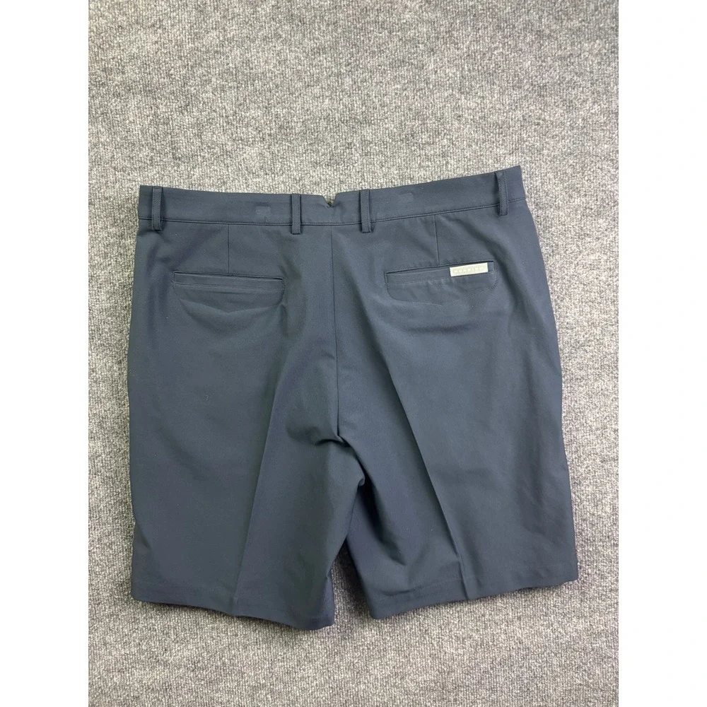 Dunning Golf Shorts Mens 36 Navy Blue Performance Stretch Flat Front